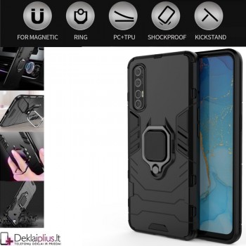 Sustiprintas dėklas 4in1 - juodas (Oppo Reno3 Pro)   